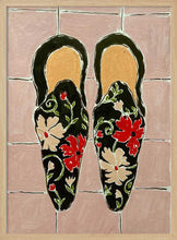 Load image into Gallery viewer, Black Shoes On Pink Tiles PFY Art Print