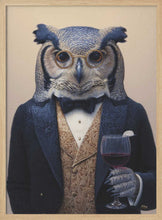 Load image into Gallery viewer, Owl In Midnight Blue Tuxedo PFY Art Print