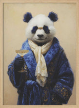Load image into Gallery viewer, Panda In Blue Velvet Robe PFY Art Print