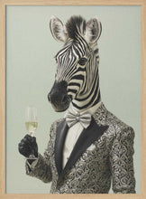 Load image into Gallery viewer, Zebra In Tuxedo Jacket PFY Art Print