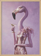 Load image into Gallery viewer, Flamingo In Cocktail Dress PFY Art Print