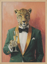 Load image into Gallery viewer, Leopard In Green Tuxedo PFY Art Print