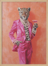 Load image into Gallery viewer, Leopard Dressed In Pink Satin Suit PFY Art Print