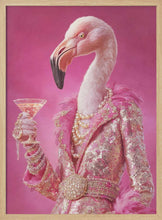 Load image into Gallery viewer, Flamingo In a Disco Jumpsuit PFY Art Print