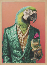 Load image into Gallery viewer, Parrot In Emerald Green Blazer PFY Art Print