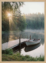 Load image into Gallery viewer, A Rowboat By the Lake Dock PFY Art Print