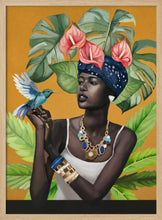 Load image into Gallery viewer, Tropical Woman and Hummingbird PFY Art Print