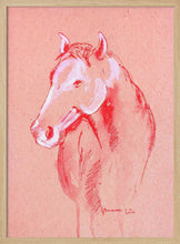 Load image into Gallery viewer, Red Horse Sketch PFY Art Print