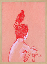 Load image into Gallery viewer, Quiet Boy and Bird PFY Art Print