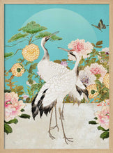 Load image into Gallery viewer, Elegant Cranes and Peonies PFY Art Print