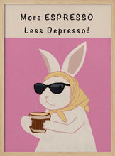 Load image into Gallery viewer, Stylish Bunny Espresso PFY Art Print
