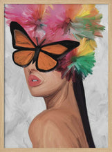Load image into Gallery viewer, Colorful Butterfly Woman PFY Art Print