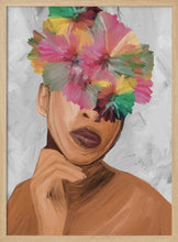 Load image into Gallery viewer, Floral Woman Portrait PFY Art Print