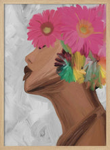 Load image into Gallery viewer, Woman with Vibrant Flowers PFY Art Print