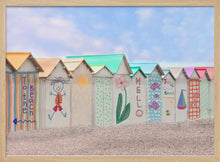 Load image into Gallery viewer, Colorful Beach Huts PFY Art Print