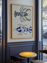 Load image into Gallery viewer, Blue Lobsters Watercolor PFY Art Print