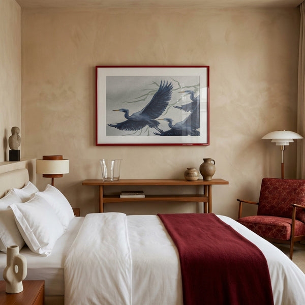 Flying Herons PFY Art Print