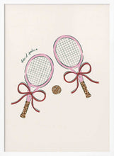 Load image into Gallery viewer, Pink Leopard Tennis Rackets PFY Art Print