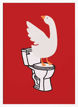 Load image into Gallery viewer, Silly Goose - Toilet Art Red PFY Art Print