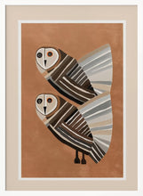 Load image into Gallery viewer, Striped Owl Pair PFY Art Print