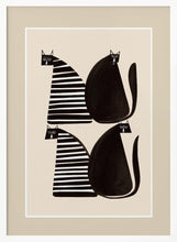 Load image into Gallery viewer, Minimalist Cats In Black and White PFY Art Print