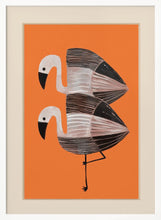 Load image into Gallery viewer, Tangerine Flamingos PFY Art Print