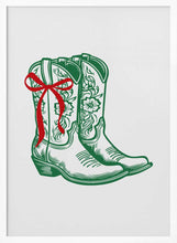 Load image into Gallery viewer, Green Country Christmas Boots PFY Art Print