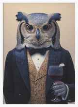 Load image into Gallery viewer, Owl In Midnight Blue Tuxedo PFY Art Print
