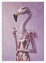 Load image into Gallery viewer, Flamingo In Cocktail Dress PFY Art Print