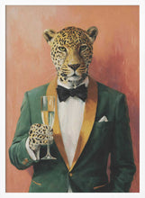 Load image into Gallery viewer, Leopard In Green Tuxedo PFY Art Print