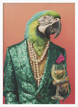 Load image into Gallery viewer, Parrot In Emerald Green Blazer PFY Art Print