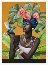 Load image into Gallery viewer, Tropical Woman and Hummingbird PFY Art Print