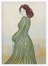 Load image into Gallery viewer, Elegant Woman Green Dress PFY Art Print