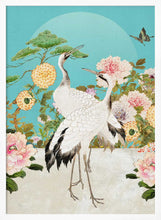 Load image into Gallery viewer, Elegant Cranes and Peonies PFY Art Print