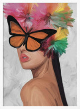 Load image into Gallery viewer, Colorful Butterfly Woman PFY Art Print