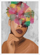 Load image into Gallery viewer, Floral Woman Portrait PFY Art Print