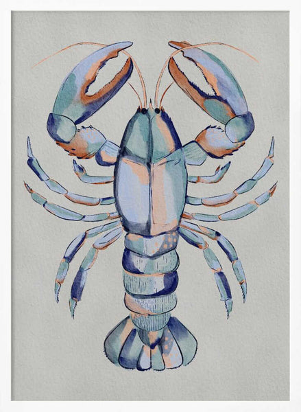 Watercolor Blue Lobster PFY Art Print