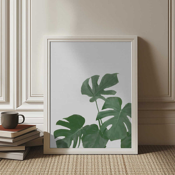 Monstera Aqua 04 PFY Art Print