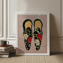 Load image into Gallery viewer, Black Shoes On Pink Tiles PFY Art Print