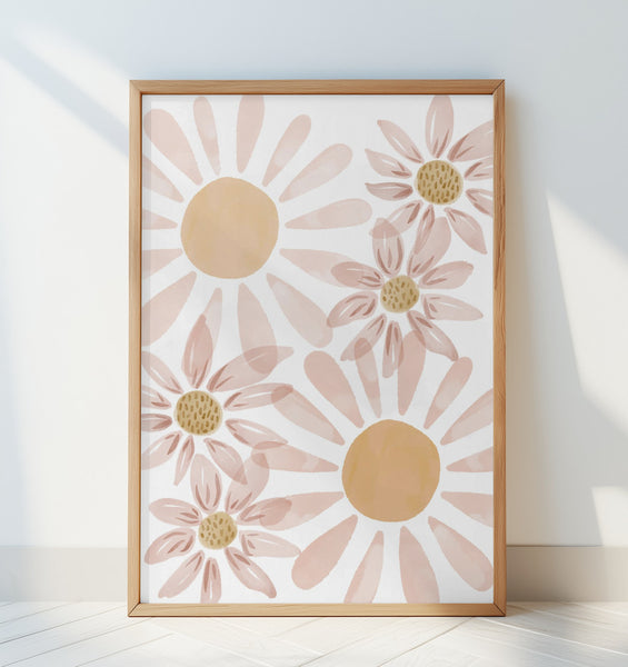 Six Daisies PFY Art Print