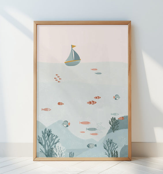 Under the Blue Sea PFY Art Print