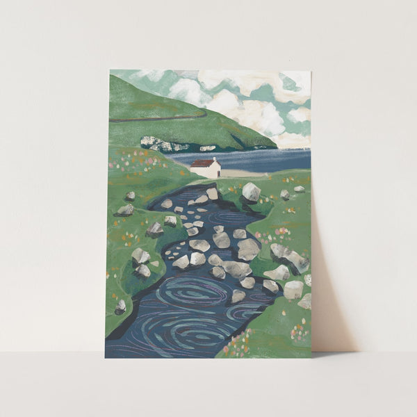 Winding Stream Country House PFY Art Print