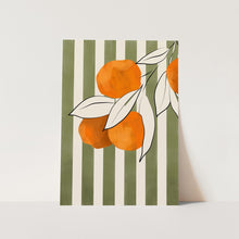 Load image into Gallery viewer, Fresh Oranges Stripes PFY Art Print
