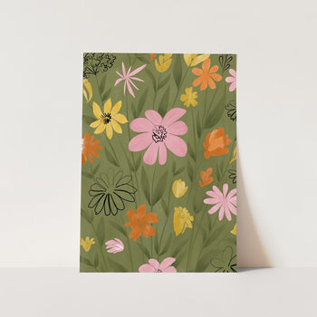 Vibrant Floral Meadow PFY Art Print