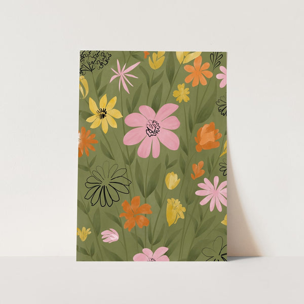 Vibrant Floral Meadow PFY Art Print
