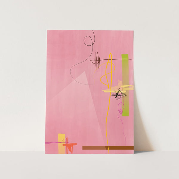 Pink Abstract Flow PFY Art Print