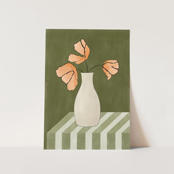 Orange Floral Still Life PFY Art Print