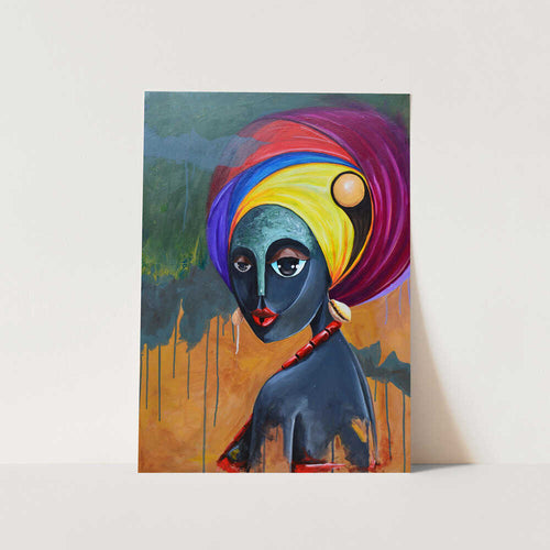Colorful African Woman PFY Art Print
