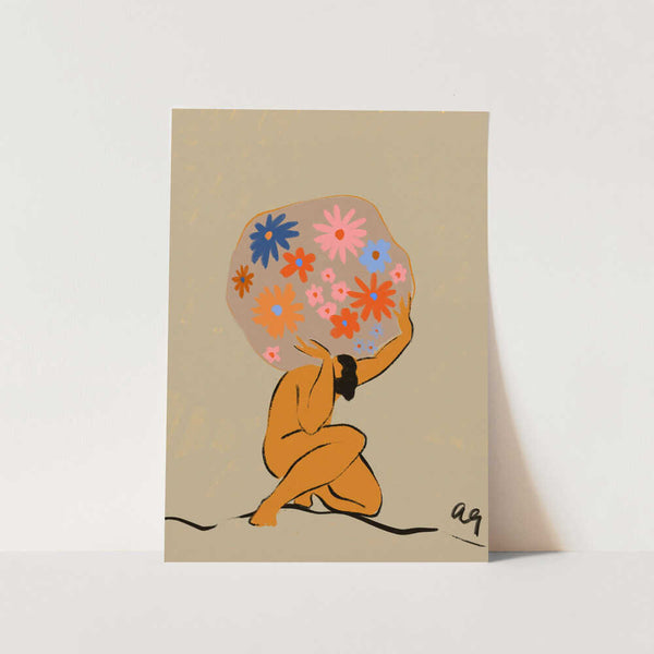 World On Her Shoulders PFY Art Print