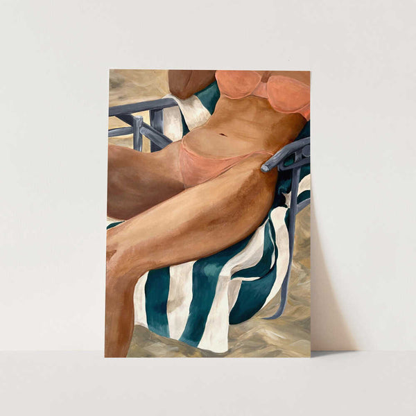 Beach Day Relaxation PFY Art Print